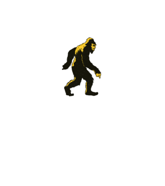 Yeti în pădure model verde neon pe tricou