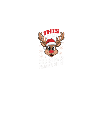 Christmas Pajama Reindeer Negru model negru pe tricou