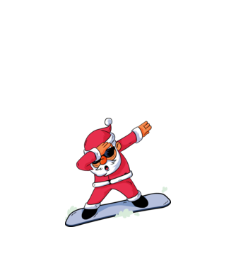 Moș Crăciun Snowboard DAB tricou amuzant model nisipiu pe tricou
