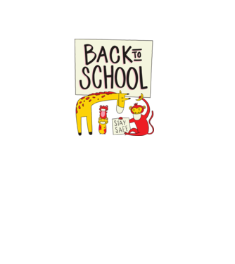 Back To School Animale model gri pe tricou
