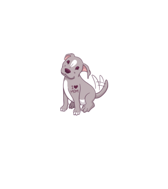 Pitbull - I Love Mom model roz deschis pe tricou