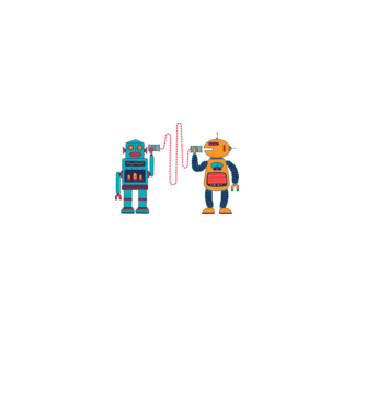 Walkie Talkie Robot model roz deschis pe tricou