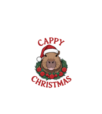Cappy Christmas 2 model alb pe tricou