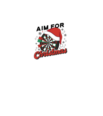Darts Crăciun model alb pe tricou
