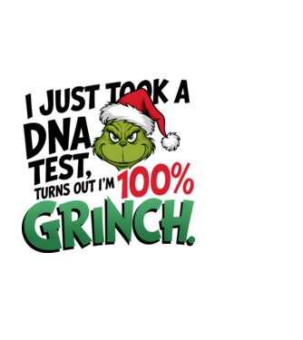 Grinch DNA test model negru pe tricou