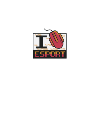 I love Esport model gri pe tricou