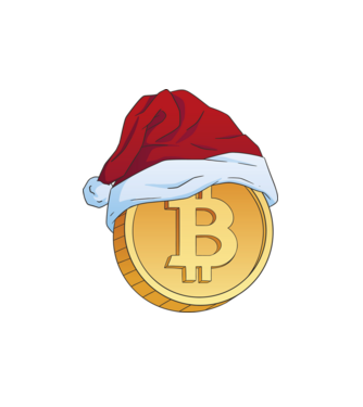 Crăciun Bitcoin model alb pe tricou