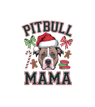Pitbull Mama model alb pe tricou