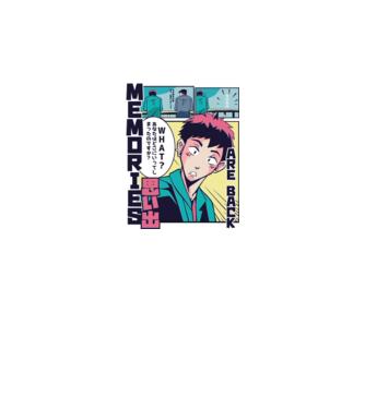 Anime Vaporwave benzi desenate model alb pe tricou