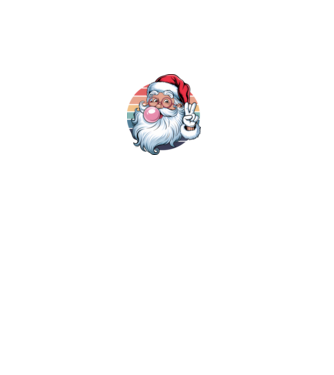 Bubble gum santa model negru pe tricou