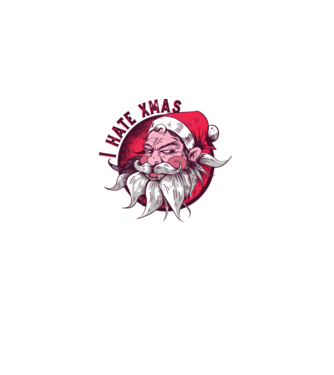 I Hate Xmas model alb pe tricou