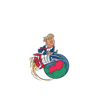 Trump bombă model turcoaz pe tricou