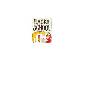 Back To School Animale model alb pe tricou