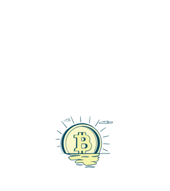 Bitcoin sunrise model alb pe tricou