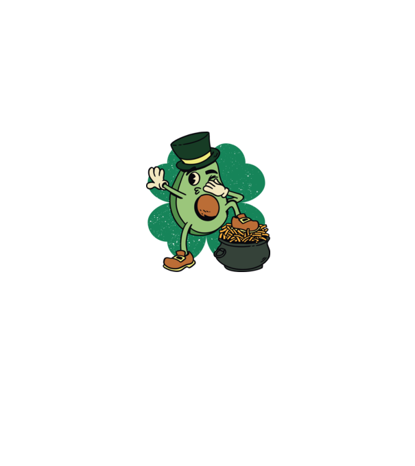 Avocado St. Patrick DAB model alb pe tricou