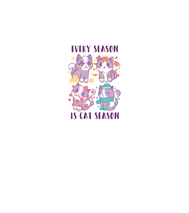 Every Season is Cat Season model alb pe tricou