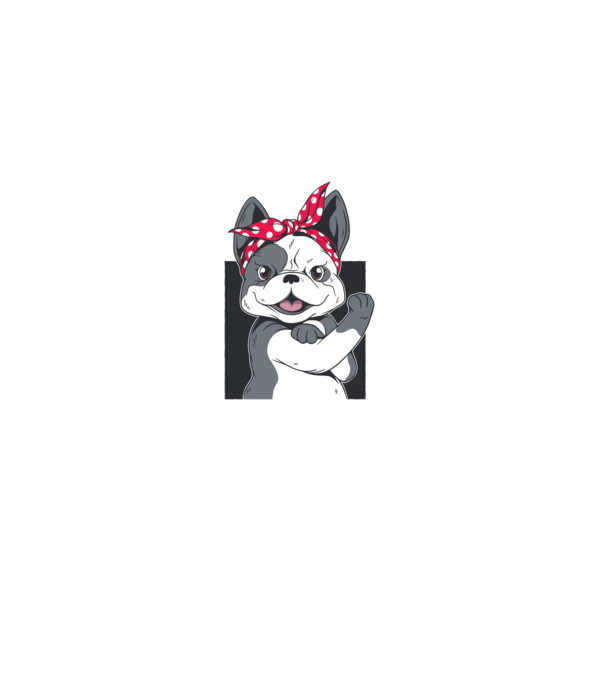 Bulldog Francez model gri pe tricou
