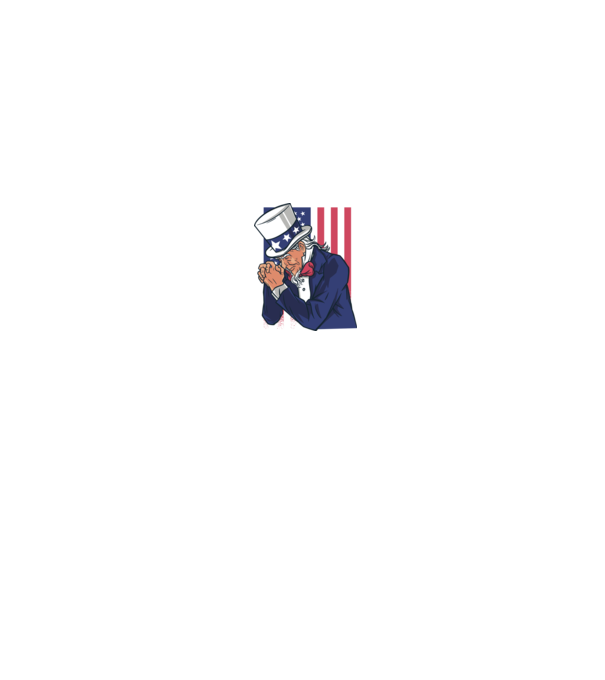 Uncle Sam se roagă model gri pe tricou