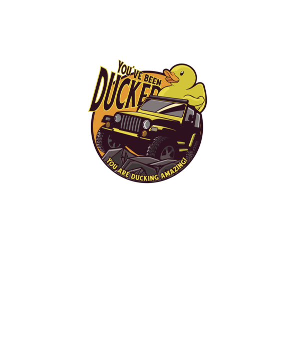 'You''ve been ducked - Off road SUV' model negru pe tricou