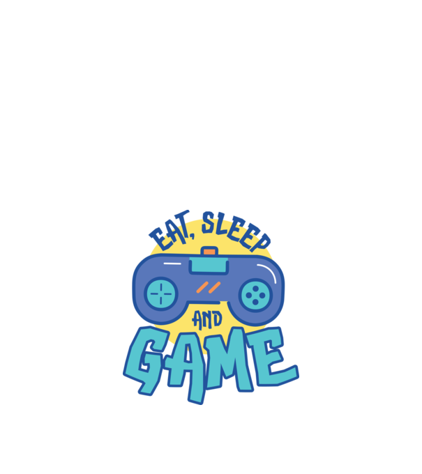 Eat Sleep and Game model alb pe tricou
