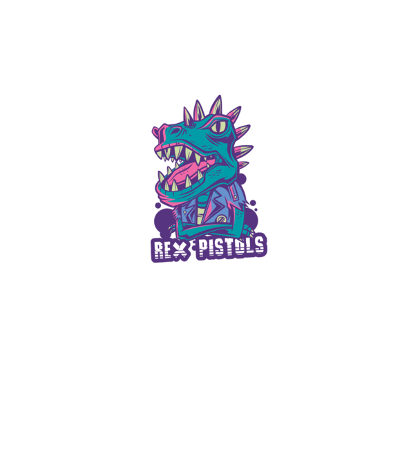 Rex Pistols model negru pe tricou