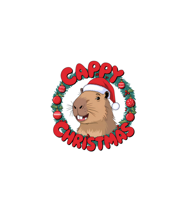 Cappy Christmas 1 model alb pe tricou