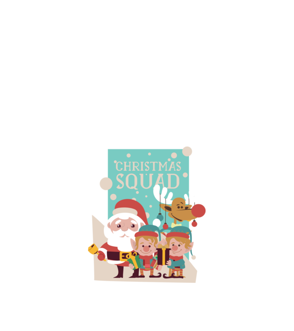 Christmas Squad Echipa de Crăciun model albastru închis pe tricou