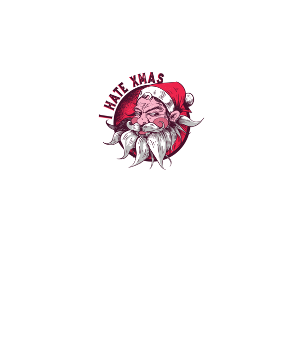 I Hate Xmas model alb pe tricou