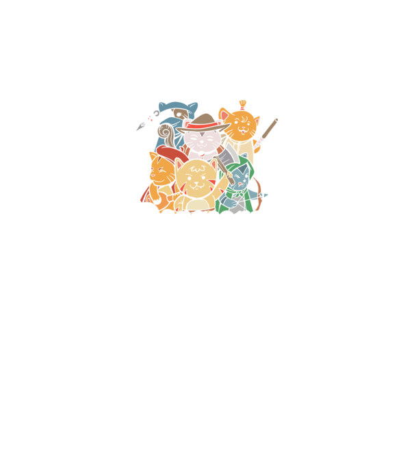 Dungeons and Cats - Joc de rol cu pisici model negru pe tricou