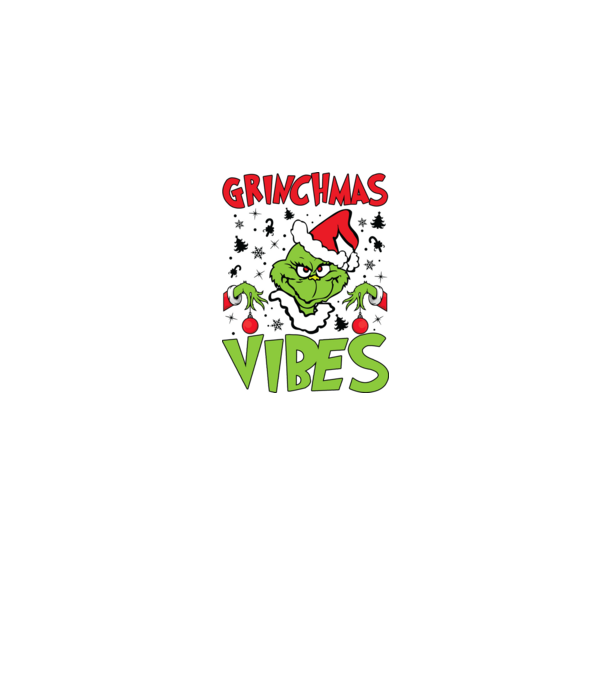 Grinchmas Vibes - Grinch model albastru jeanși pe tricou