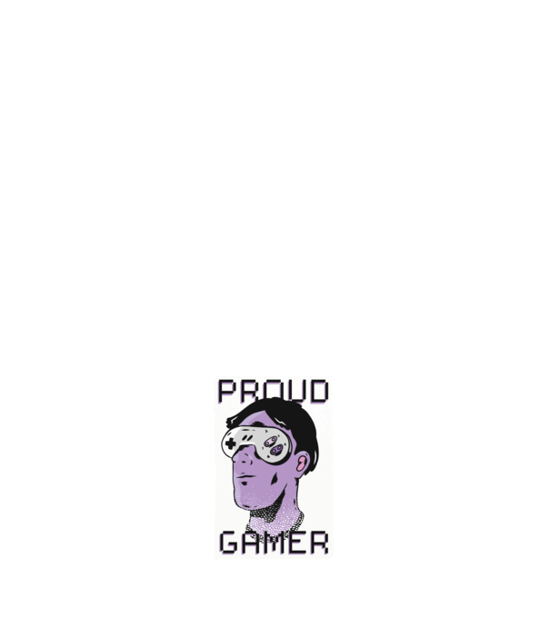 Ochelarii VR Proud Gamer model alb pe tricou
