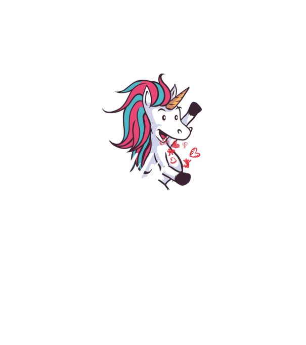 'Dragoste Unicorn pentru Valentine''s Day' model negru pe tricou