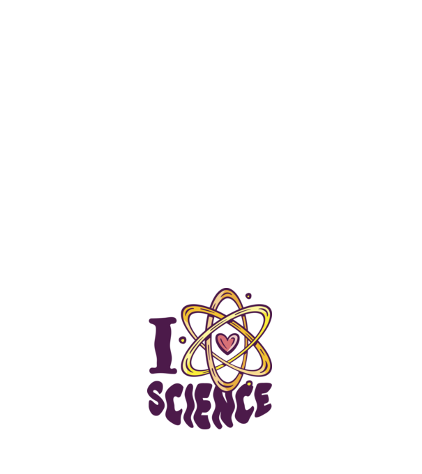 I Love Science știință model negru pe tricou