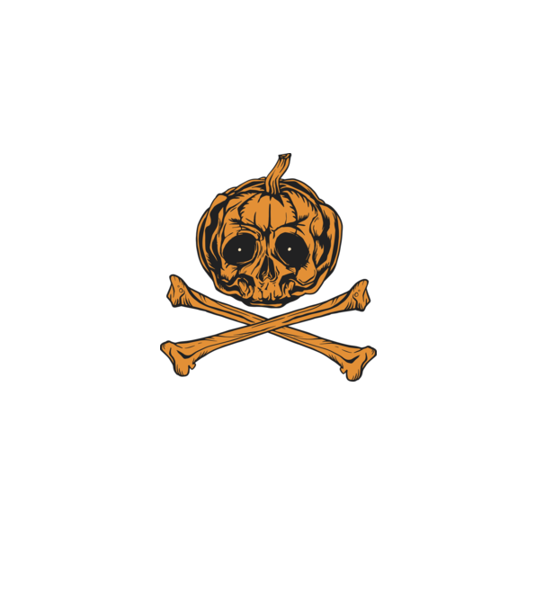 Dovleac craniu Halloween model negru pe tricou