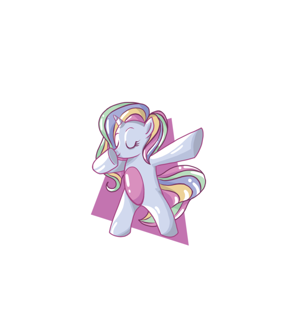 Unicorn DAB model albastru închis pe tricou