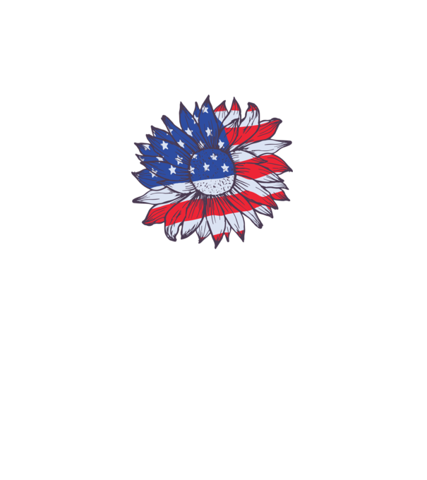 Floarea-soarelui americană Usa Sunflower model alb pe tricou