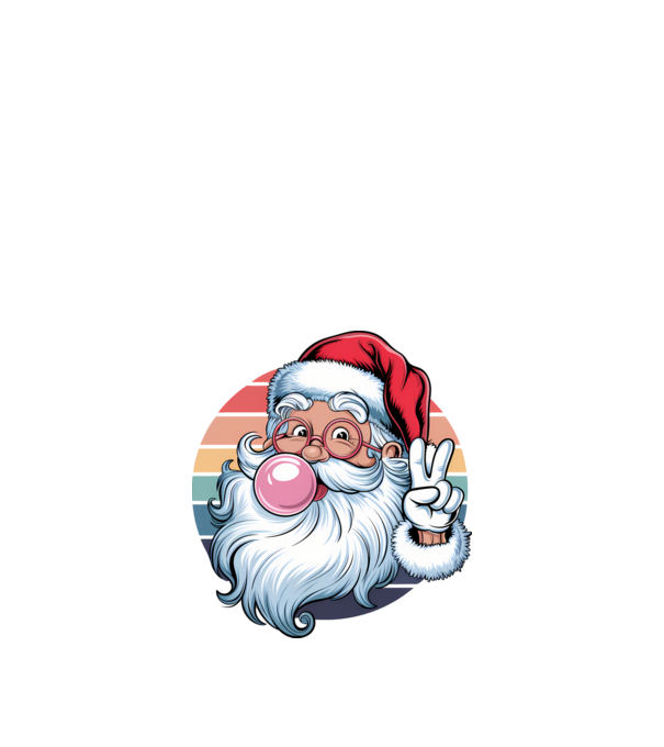 Bubble gum santa model negru pe tricou