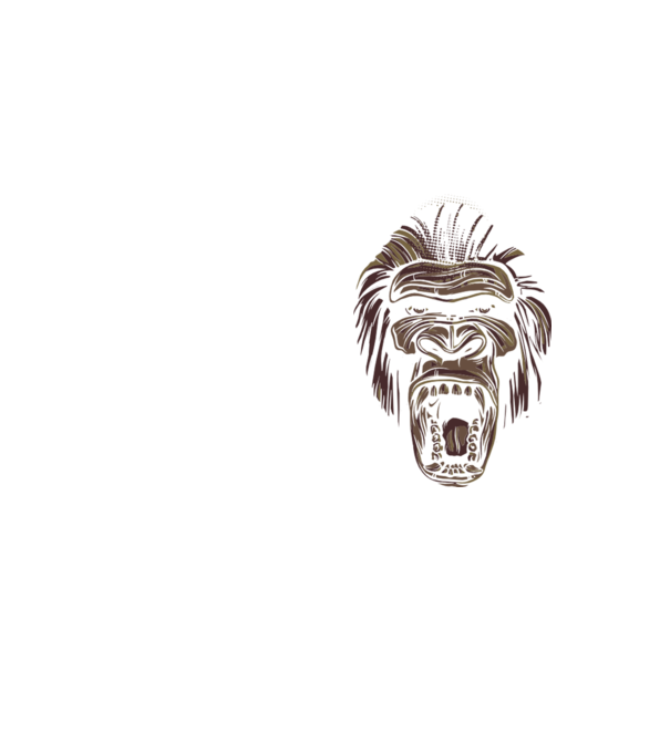 Gorilla Face model galben neon pe tricou