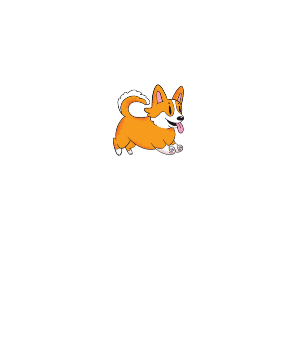 Tată de Corgi model turcoaz pe tricou