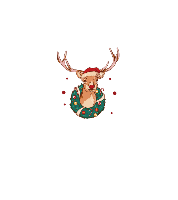 Oh deer, Christmas is here model negru pe tricou