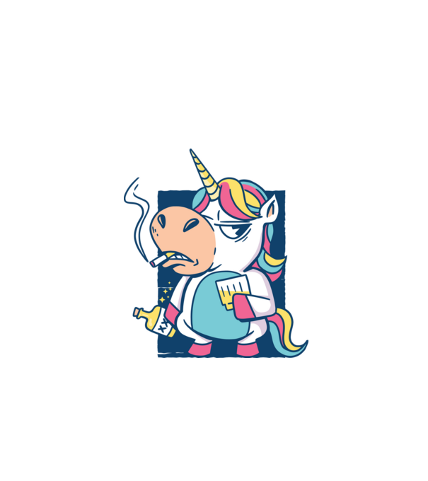 Unicorn rebel model turcoaz pe tricou