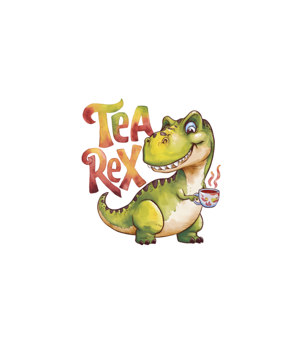 Tea Rex model alb pe tricou