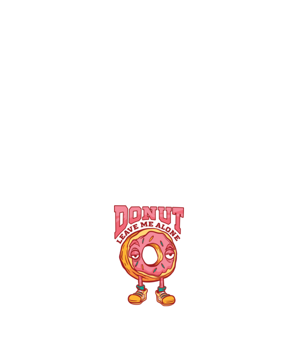 Donut leave me alone model negru pe tricou