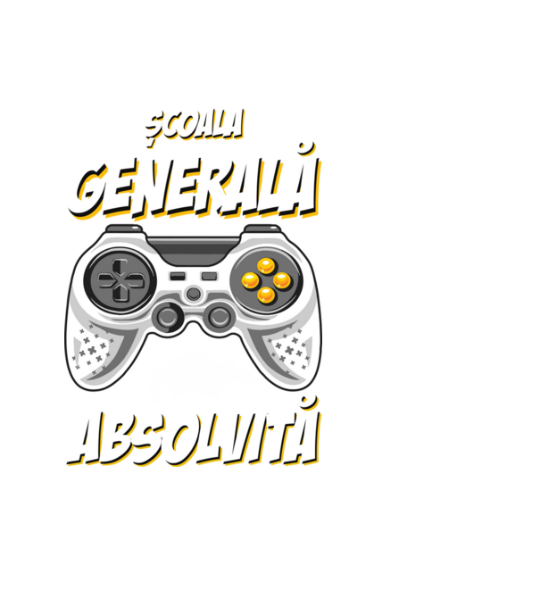 Gameri şcoală școală generală model negru pe tricou