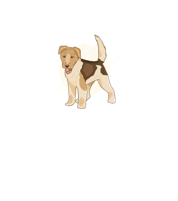 Fox Terrier model verde pe tricou
