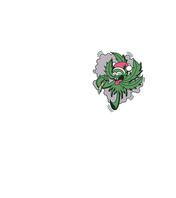 Marijuana Santa model galben neon pe tricou