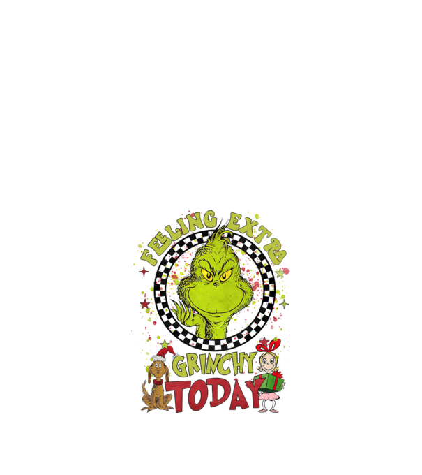 Feeling extra Grinchy today - Grinch model alb pe tricou