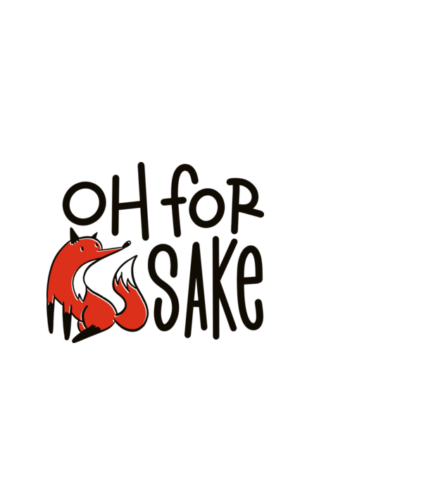 Oh for Fox Sake tricou cu vulpe model albastru deschis pe tricou