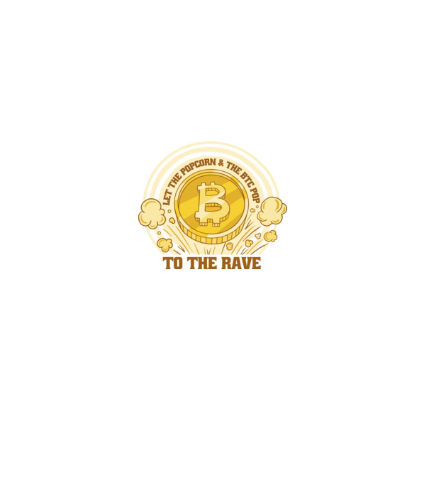 Bitcoin to the Rave model negru pe tricou