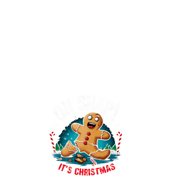 Oh snap! It's christmas Negru model alb pe tricou
